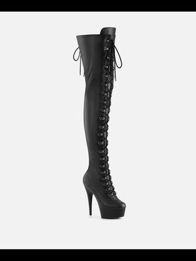 PLEASER DELIGHT-3022 6" Heel Platform Thigh High Women's Boots